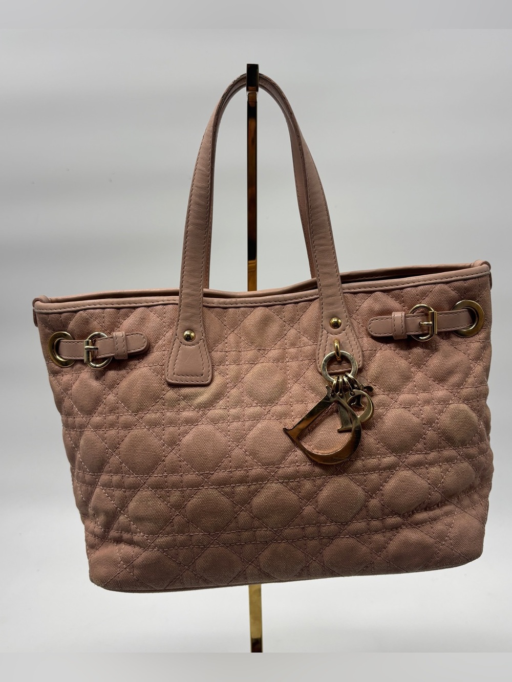 Dior Pink Coated Canvas Cannage Panarea Tote Hawaii Limited Edition